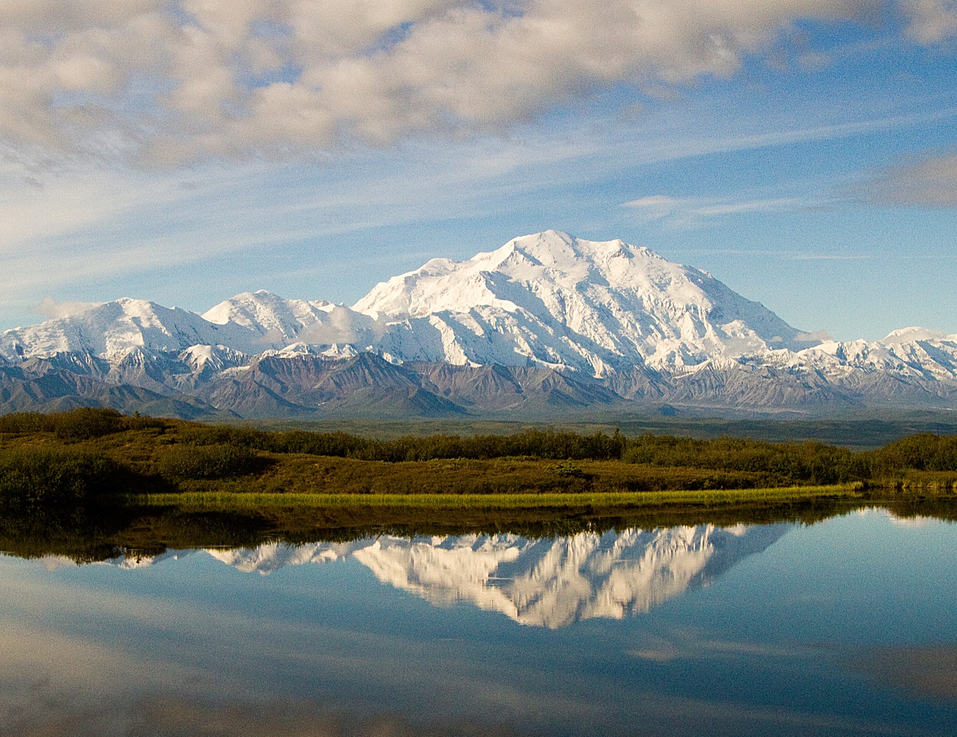 Denali reflected in Wonder Lake