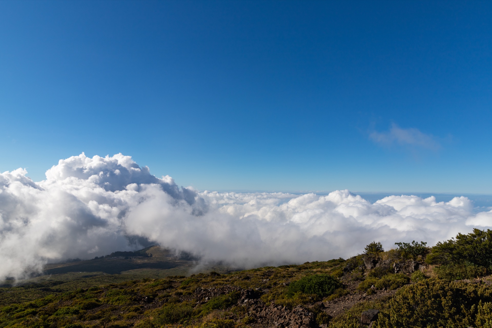 View above the clouds at Haleakalā National Park summit