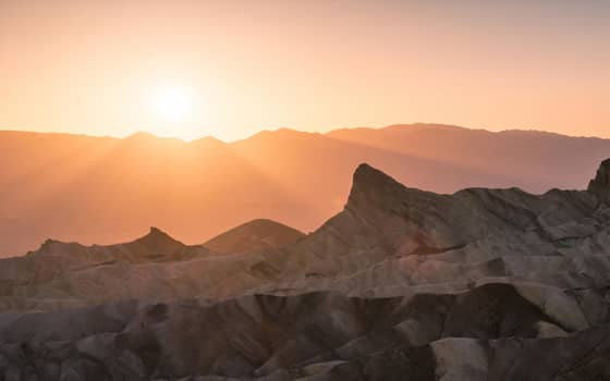 Zabriskie Point at sunset, Death Valley National Park