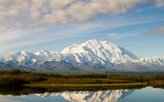 Denali reflected in Wonder Lake
