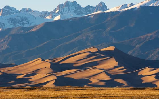 Great Sand Dunes with the Crestone Peaks in the background