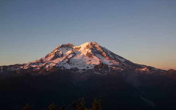 Mount Rainier at sunset