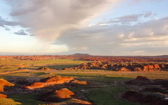 Painted Desert at sunset, Petrified Forest National Park